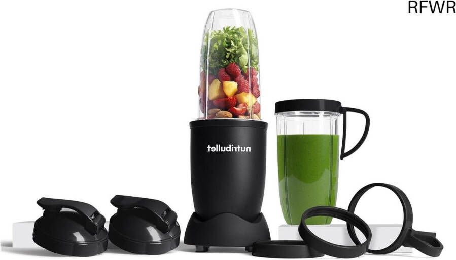 RFWR Multifunctionele Blender 900W Elektrische Smoothiemaker met 900ml en 710ml Beker