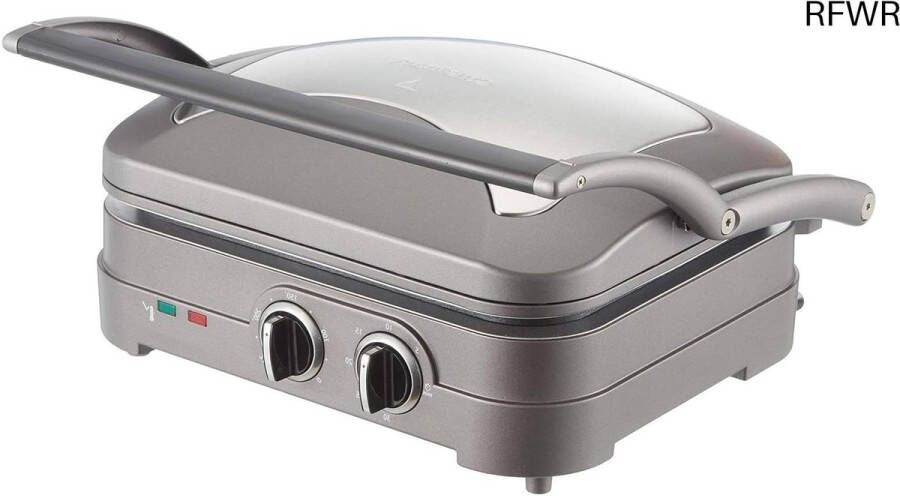 RFWR Multifunctionele Grillplaat met Verwisselbare Anti-Aanbakplaten voor Gesloten of Open Grillen