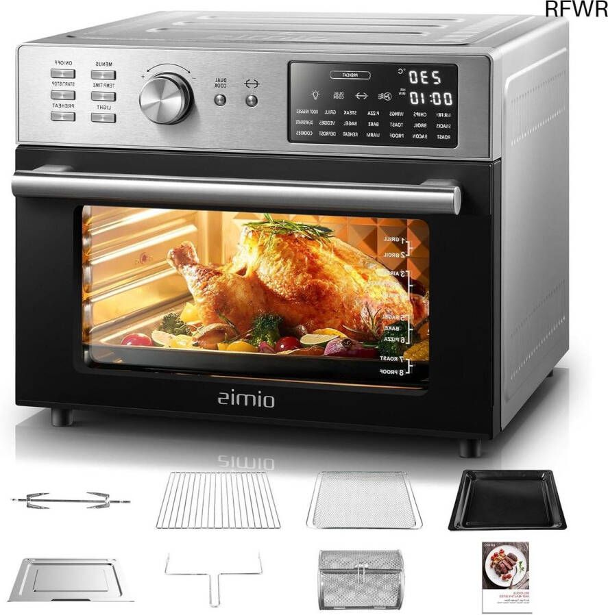 RFWR Multifunctionele Heteluchtoven 30L met 21 Programma's – Perfecte Air Fryer voor Gezinnen