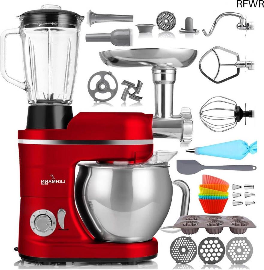 RFWR Multifunctionele Keukenmachine 3 in 1 met Vleesmolen en Sapcentrifuge 3000 W