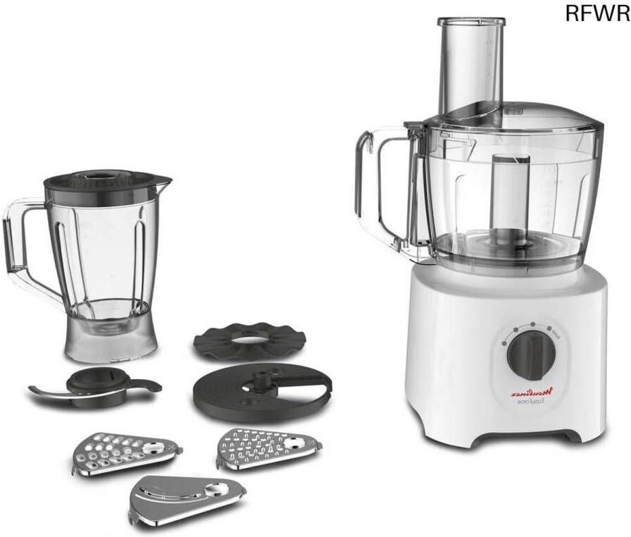 RFWR Multifunctionele keukenmachine All-in-One met 2 4 liter capaciteit en 6 accessoires voor 25 functies