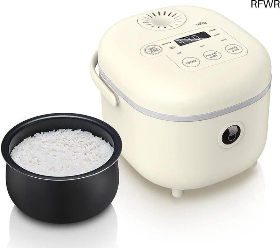 RFWR Multifunctionele rijstkoker met stoompan 2L capaciteit 6 kookfuncties voor 1-4 personen