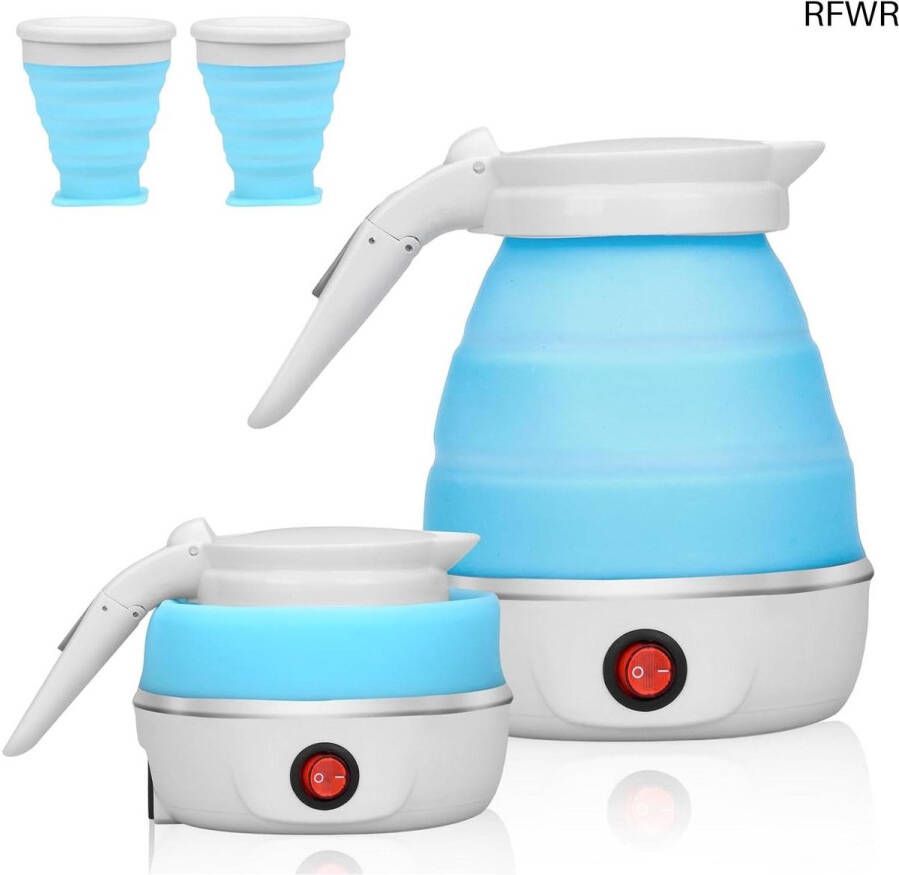 RFWR Opvouwbare Waterkoker 600 ml Compacte Silicone Mini Waterkoker voor Reizen en Kamperen