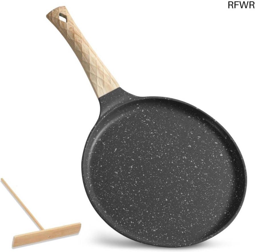 RFWR Pannenkoekenpan 20 cm met antiaanbaklaag en deegverdeler PFOA-vrij en geschikt voor inductie