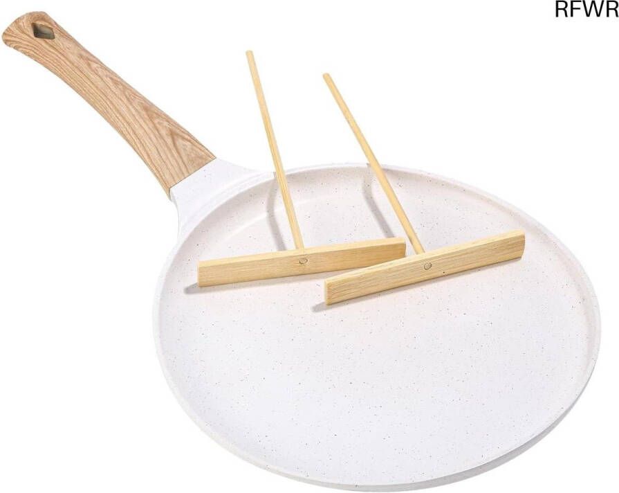 RFWR Pannenkoekenpan 24 cm met Zwitserse antiaanbaklaag inductie compatibel PFOA-vrij