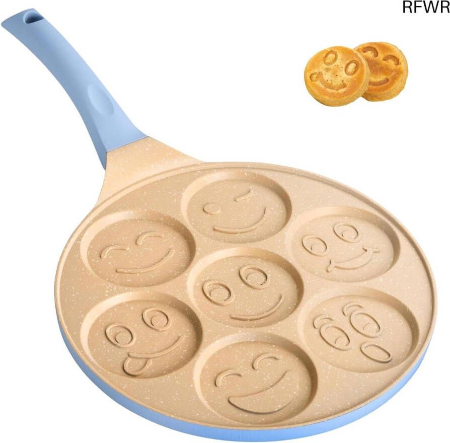 RFWR Pannenkoekenpan met Anti-aanbaklaag Kindvriendelijk Ontwerp 26 cm Blauw