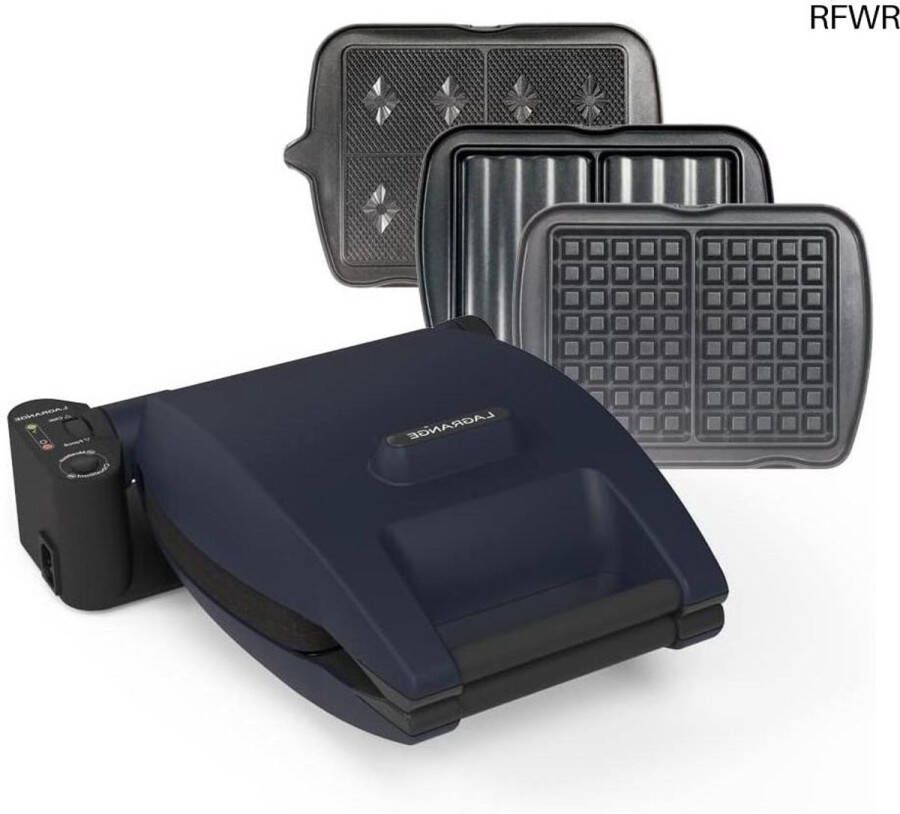 RFWR Premium wafelijzer 1200 W met 3 platen Multifunctioneel en omkeerbaar