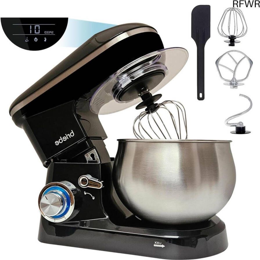 RFWR Professionele Keukenmachine 1800W met 5L Kom 6 Snelheden en Pulsfunctie