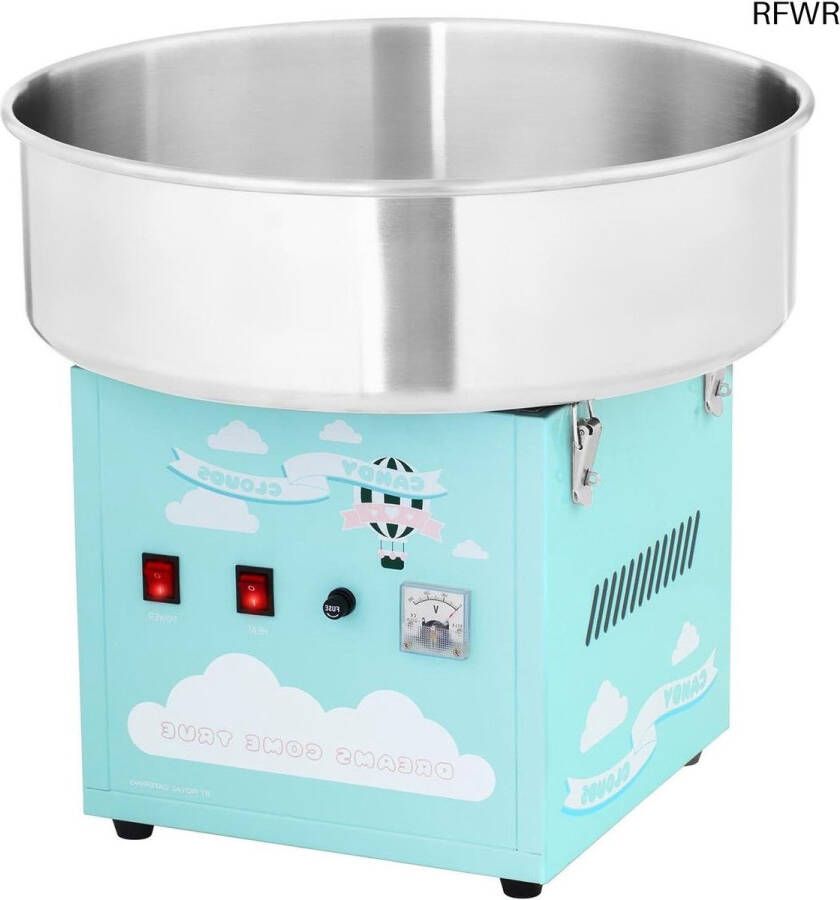 RFWR Professionele Suikerspin Machine 1200W – Snelle Bereiding RVS Inclusief Maatlepel