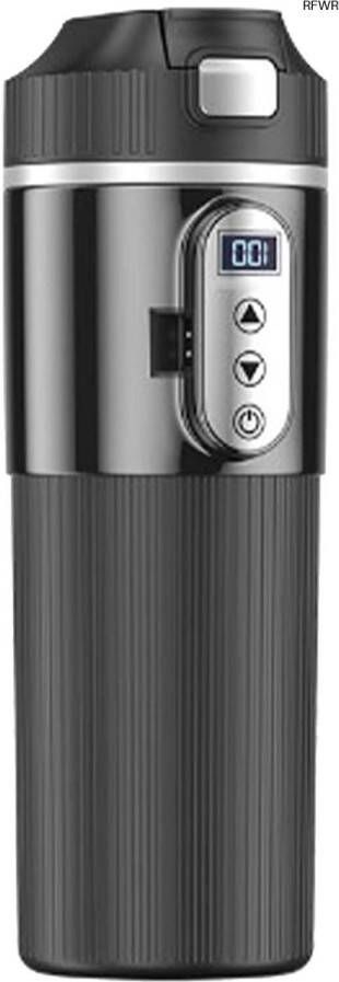 RFWR Reiswaterkoker voor Auto en Vrachtwagen Draagbare Warmwater Beker met LCD-Display en Temperatuurregeling