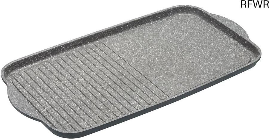 RFWR Aluminium inductiebestendige bakplaat met dubbele antiaanbaklaag 46 x 26 cm