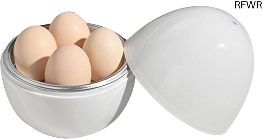 RFWR Compacte Magnetron Eierkoker voor Perfect Gekookte Eieren Ideaal voor Ontbijt en Maaltijdvoorbereiding