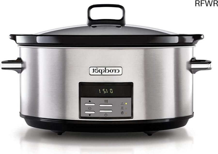 RFWR Digitale Slowcooker 7 5 Liter Instelbare Gaartijd en Roestvrij Staal