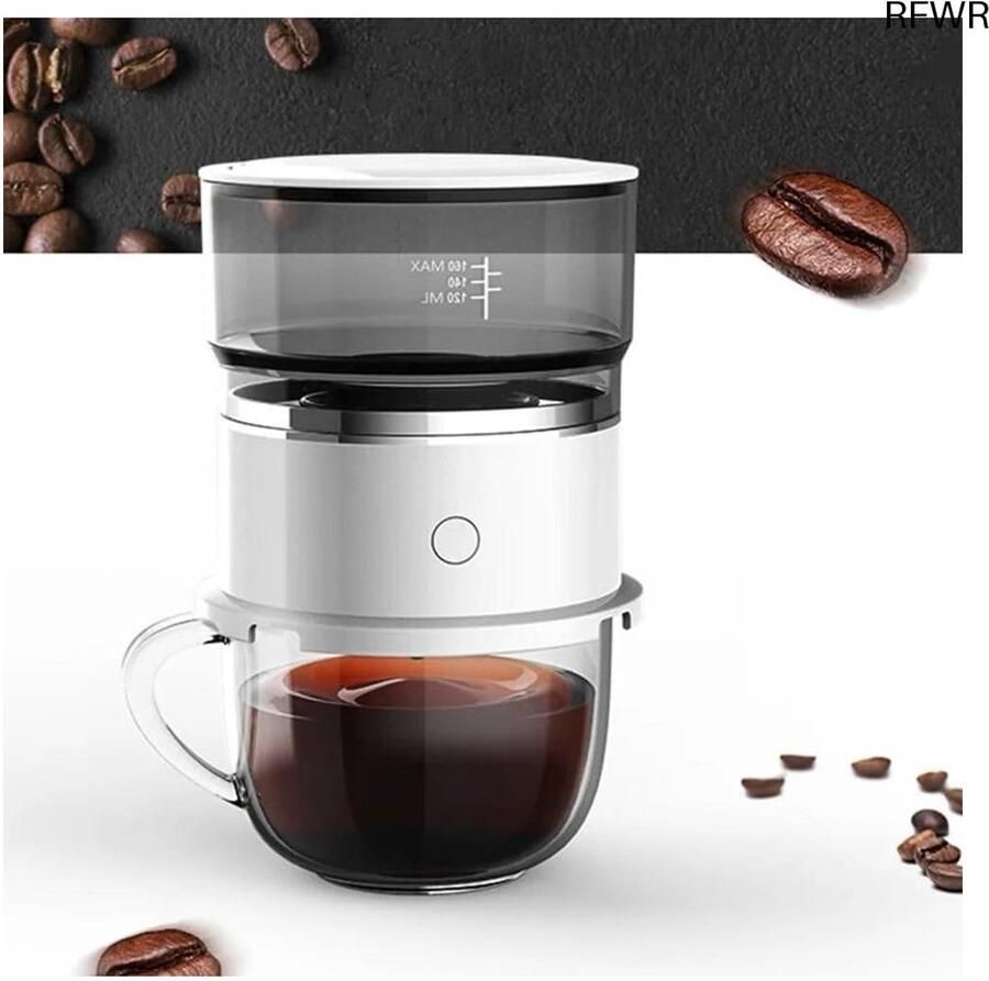 RFWR Draagbaar Mini Koffiezetapparaat voor Buiten Elektrische Espresso en Druppelkoffiezetter