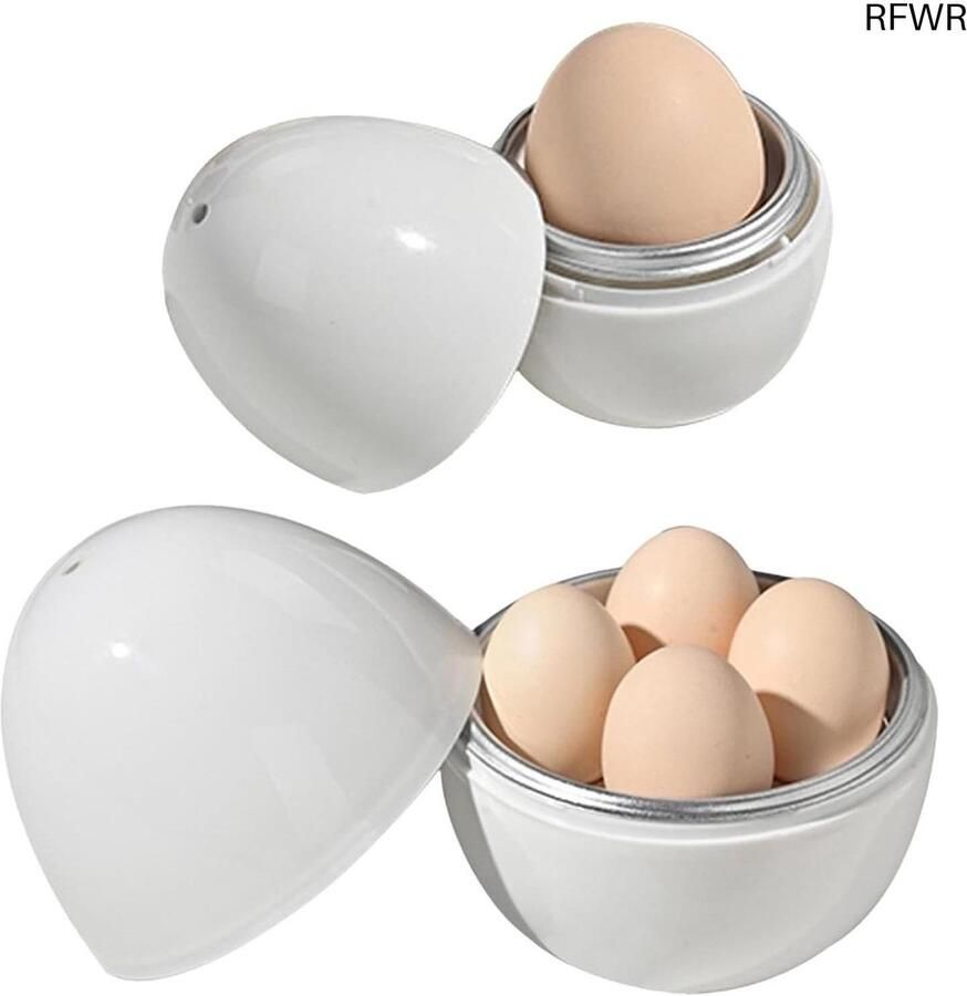 RFWR Eierkoker voor Magnetron Lightgewicht en Snelle Keukenoplossing voor Perfect Gekookte Eieren