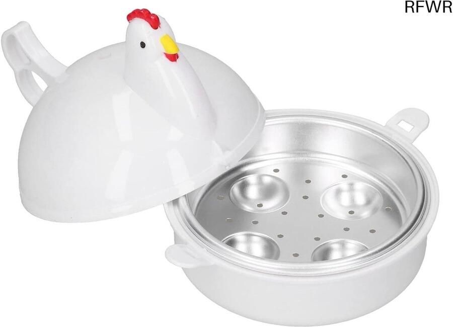 RFWR Eierkoker voor Thuis: Magnetron Stoomboot voor Perfect Gekookte Eieren