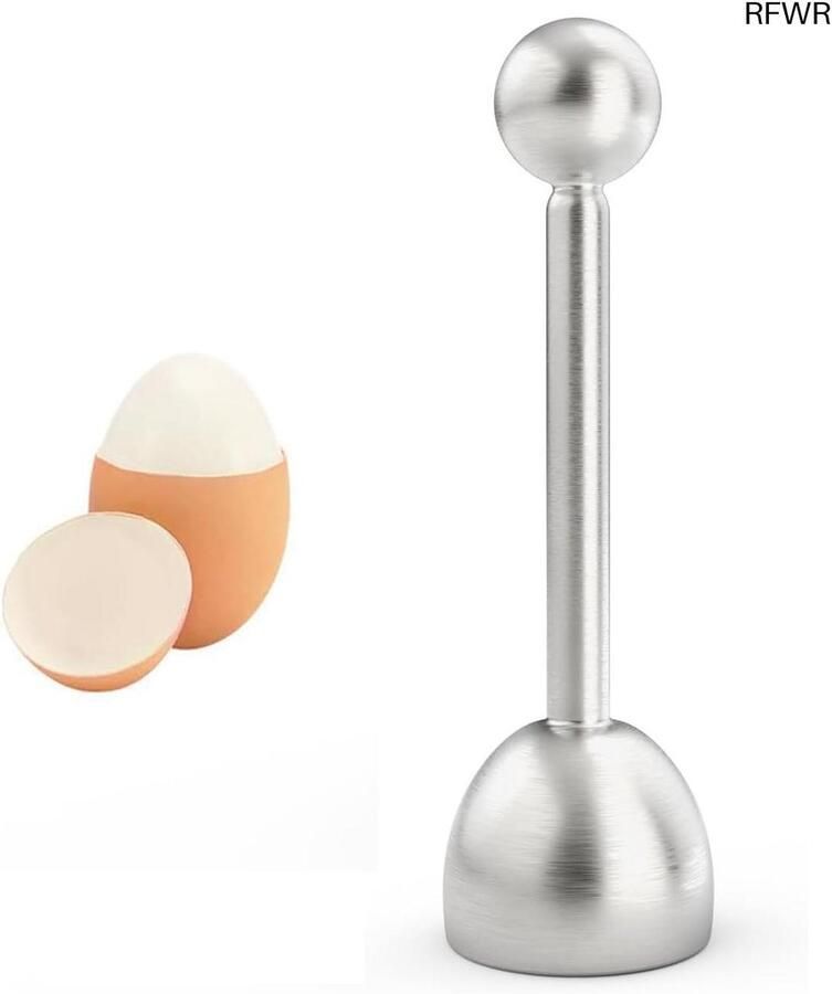 RFWR Eierkraker Topper van Roestvrij Staal Ideale Keuken Tool voor Zachte en Hardgekookte Eieren