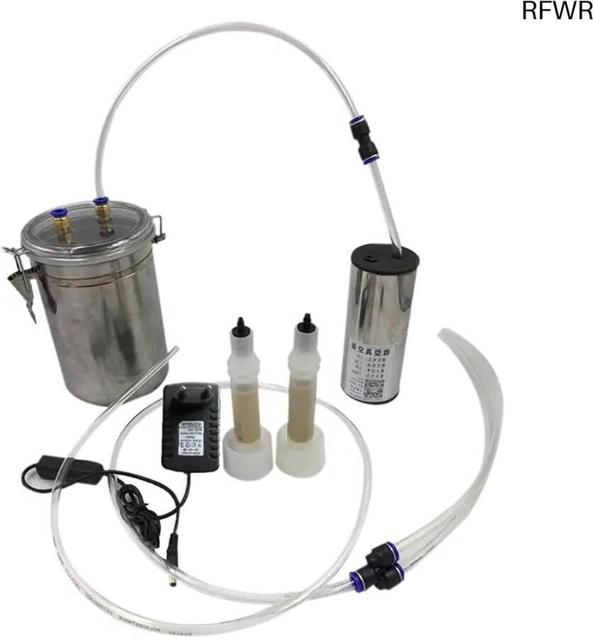 RFWR Electric Pulse Melkmachine van Roestvrij Staal 2L met Verstelbare Zuigkracht voor Schapen en Koeien