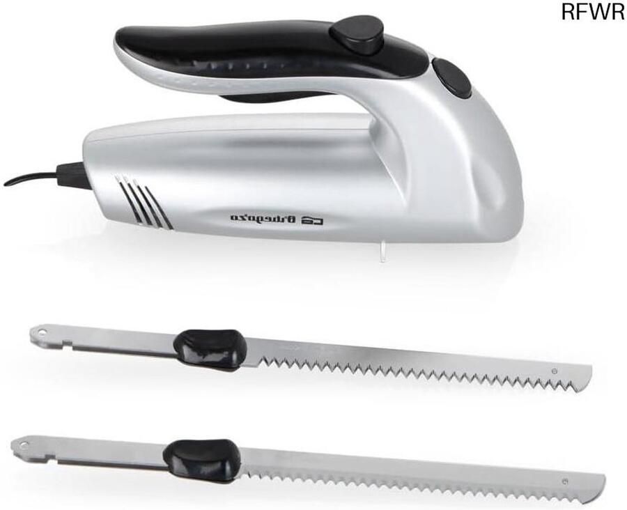 RFWR Elektrisch Mes met Dubbel Gekarteld Mes Ideaal voor Koken en Snijden