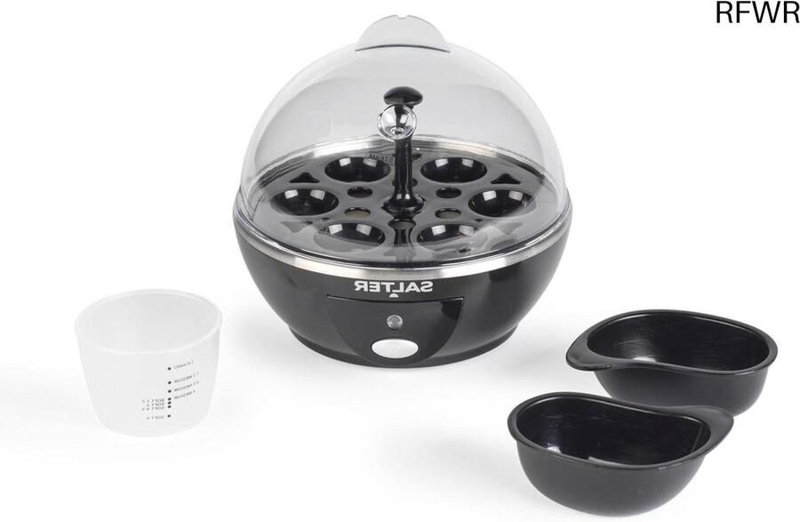 RFWR Elektrische eierketel voor 6 eieren – perfect voor zacht medium of hardgekookt