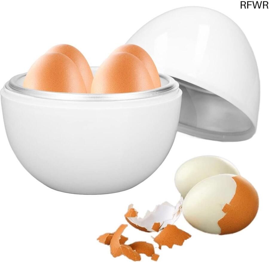 RFWR Elektrische Eierkoker voor 4 Eieren Snel en Gemakkelijk Koken van Hardgekookte Eieren
