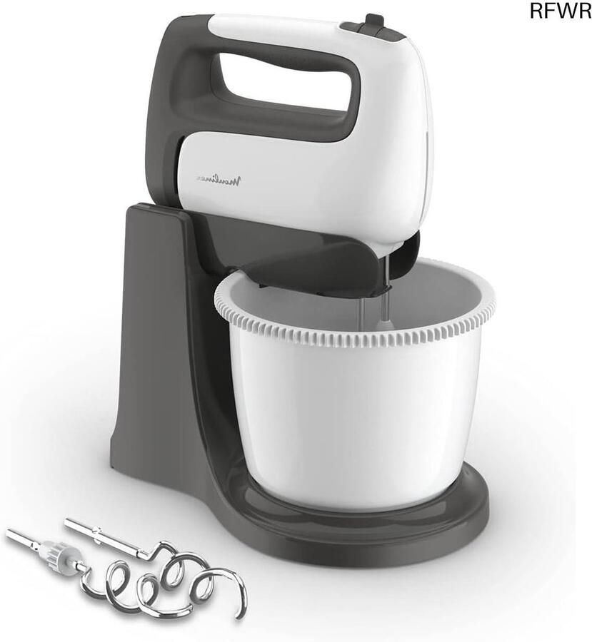 RFWR Elektrische Handmixer met Garde en Deeghaak 5 Snelheden en Turbo-instelling