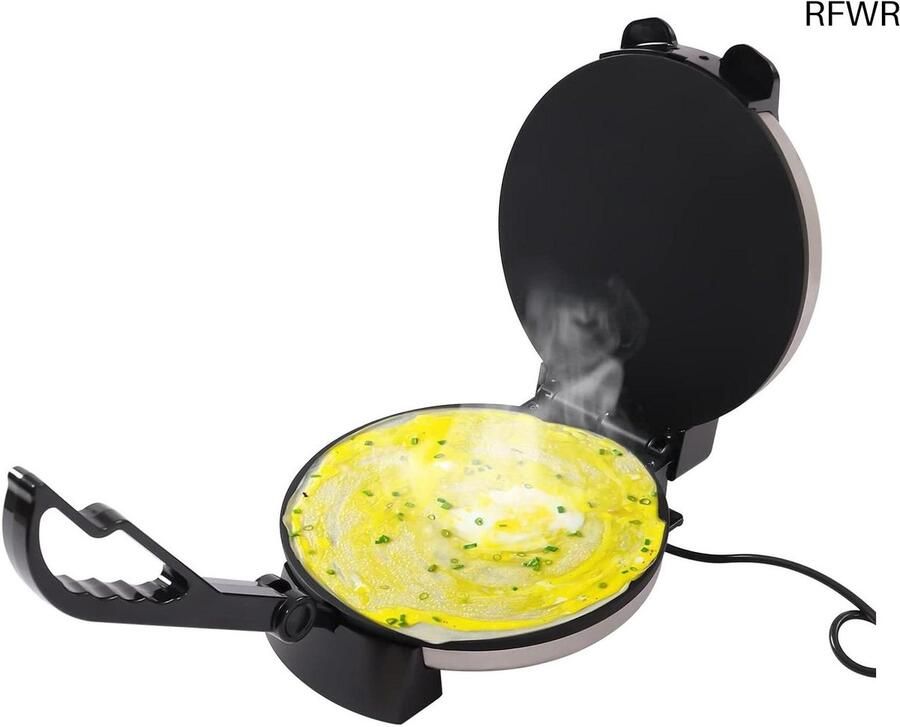 RFWR Elektrische Roti-Maker voor Tortilla's en Omeletten Temperatuur tot 200 °C met Antiaanbaklaag