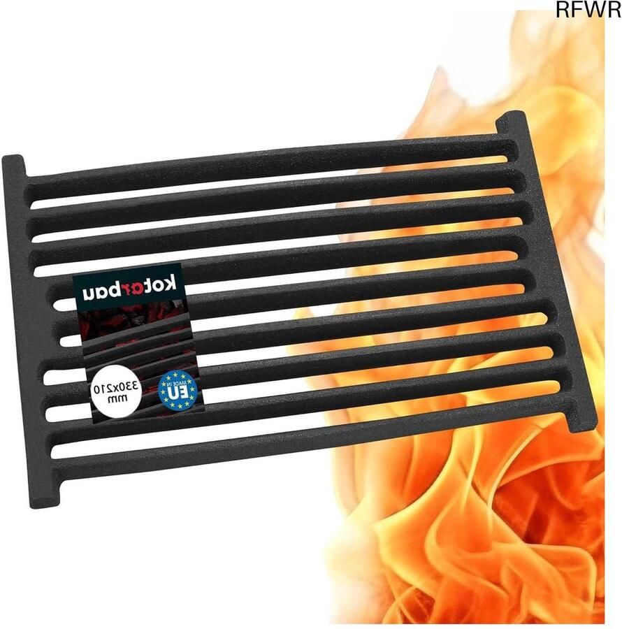 RFWR Gietijzeren Haardrooster 32 x 21 5 cm voor Ovens en Haarden