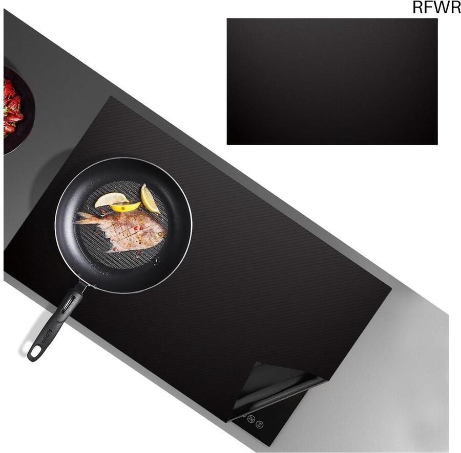 RFWR Grote Inductiekookplaat Beschermmat 54 x 90 cm – Hittebestendige Siliconen Kookplaat Bescherming