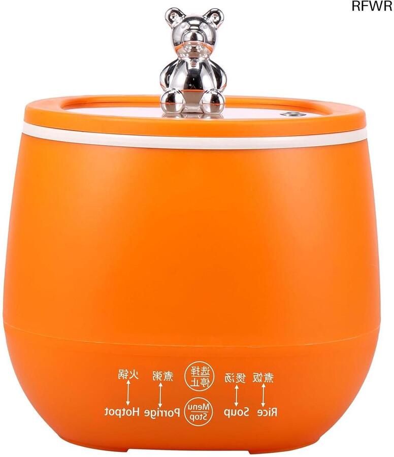RFWR Kleine elektrische rijstkoker voor 1-2 personen 1 8L met warmhoudfunctie en glazen deksel