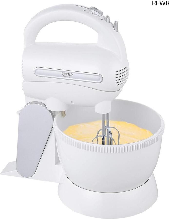 RFWR Krachtige Keukenmixer met Draaibare Kom en Roestvrijstalen Accessoires 600W