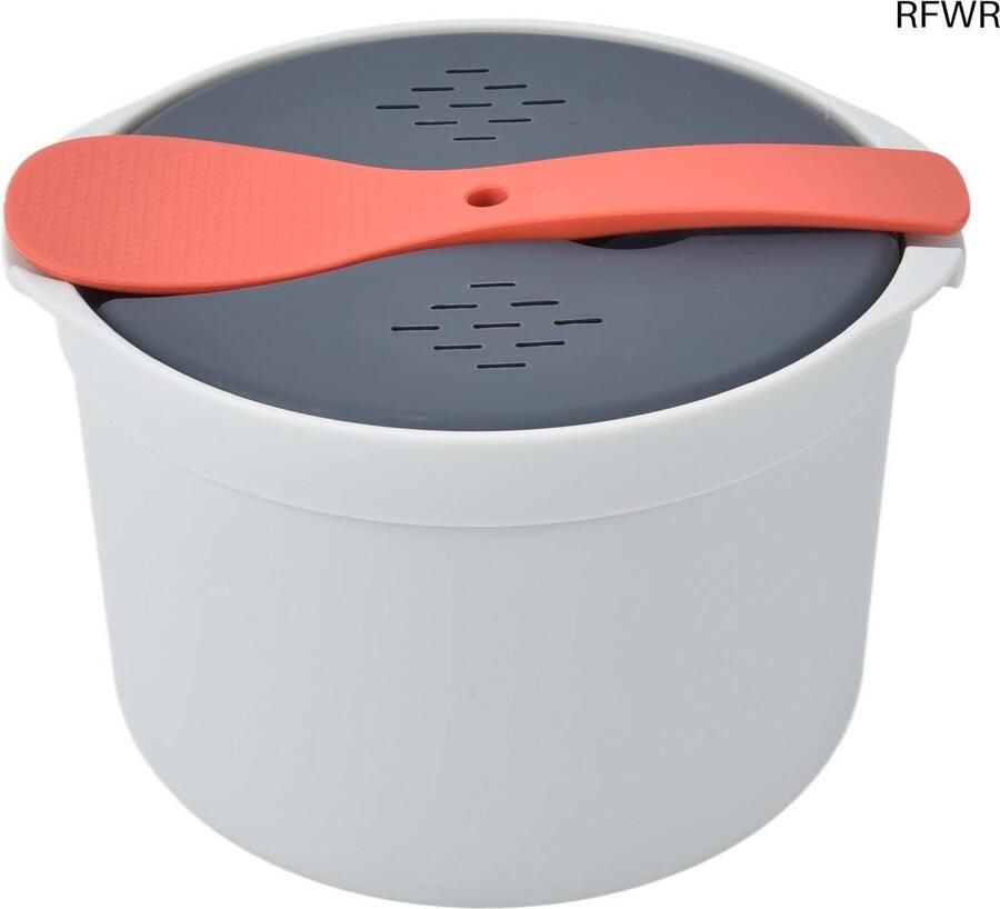 RFWR Magnetron Rijstkoker 2L met Stoompan en Zeef Perfect voor Gezinnen