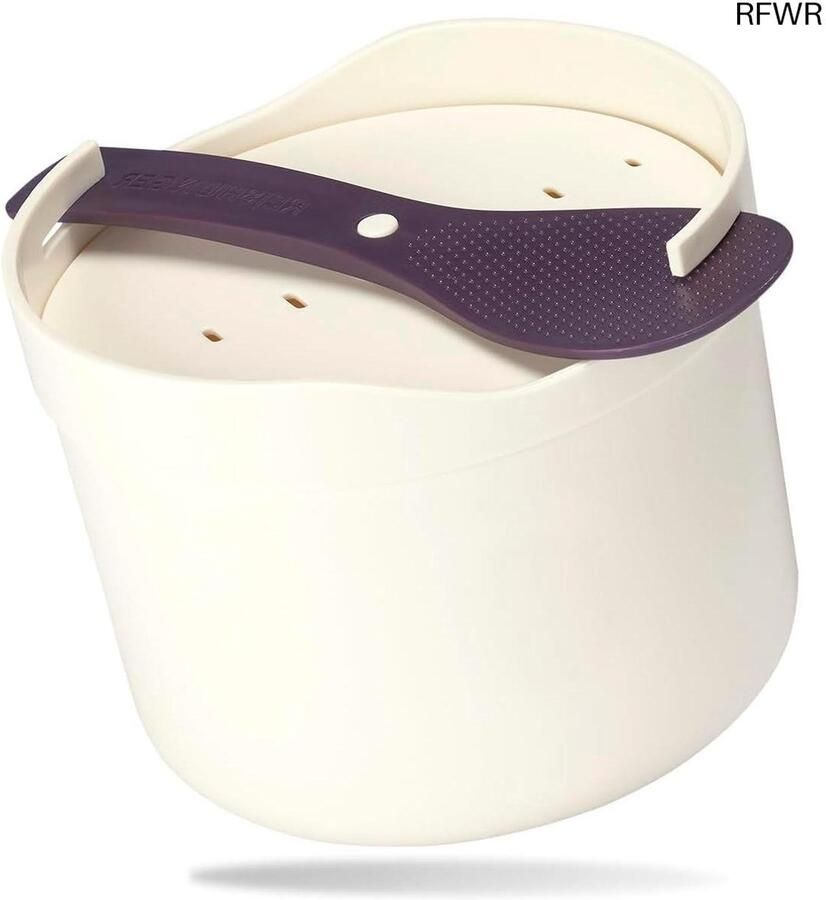 RFWR Magnetronrijstkoker 1 7L Wit Perfect Gekookte Rijst in 12 minuten