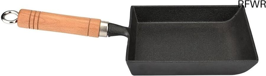 RFWR Mini Koekenpan met Houten Handvat voor Omeletten en Pannenkoeken