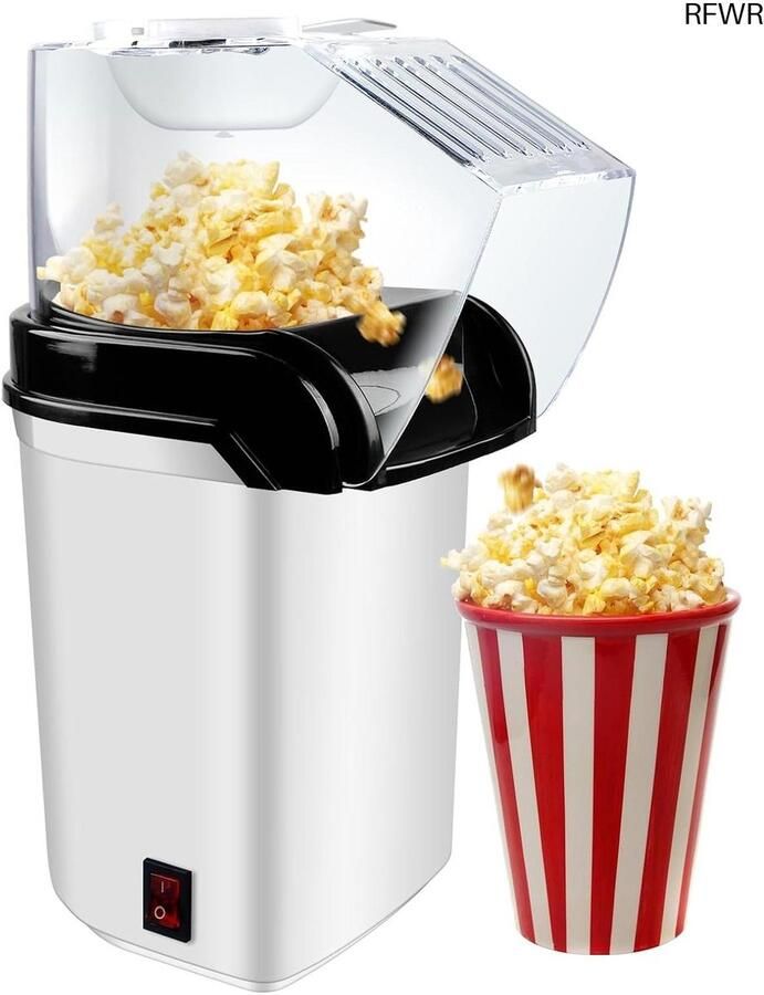 RFWR Mini Popcornmaker voor Thuis Snel en Gezond Popcorn Maken in 2 Minuten