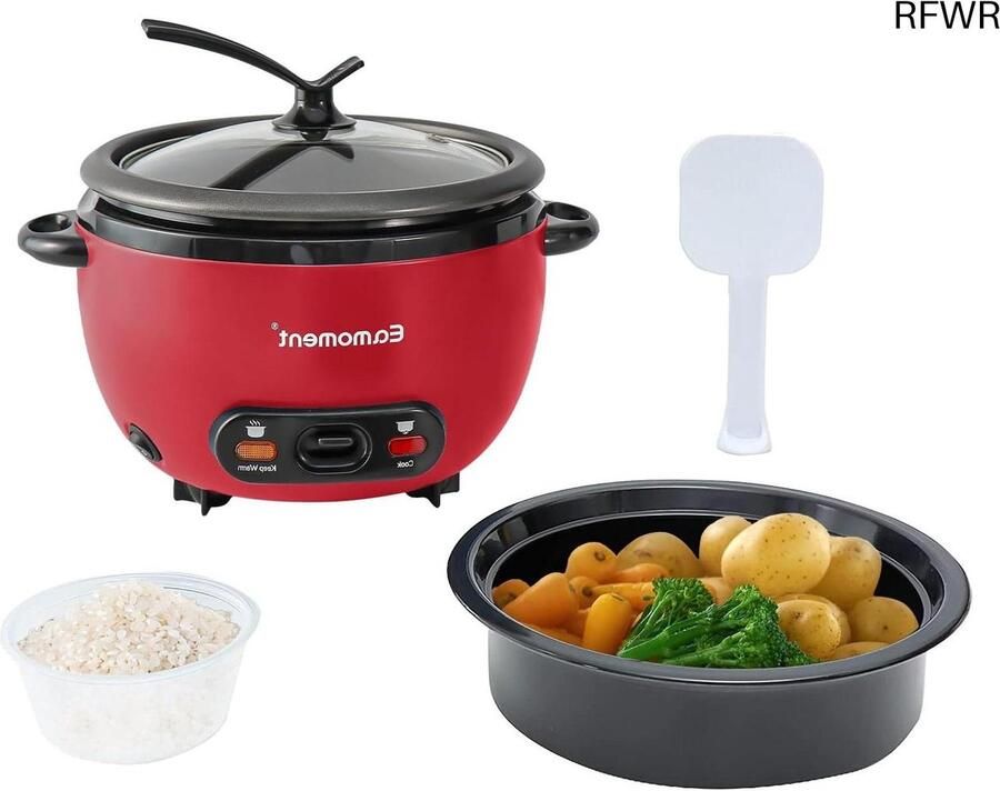 RFWR Rijstkoker met Stoomfunctie en Anti-aanbak Pan 1L 400W Voor 1-5 Personen