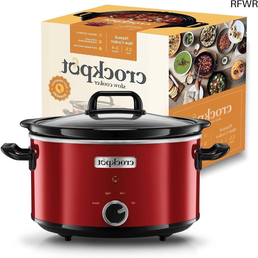 RFWR Slow Cooker 3 5 L met 2 Temperatuurinstellingen en Warmhoudfunctie Ideaal voor 2 tot 3 Personen