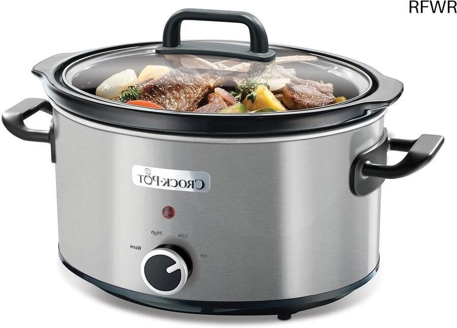 RFWR Slow Cooker 3 5 liter Ideaal voor 2-3 Personen met Warmhoudfunctie