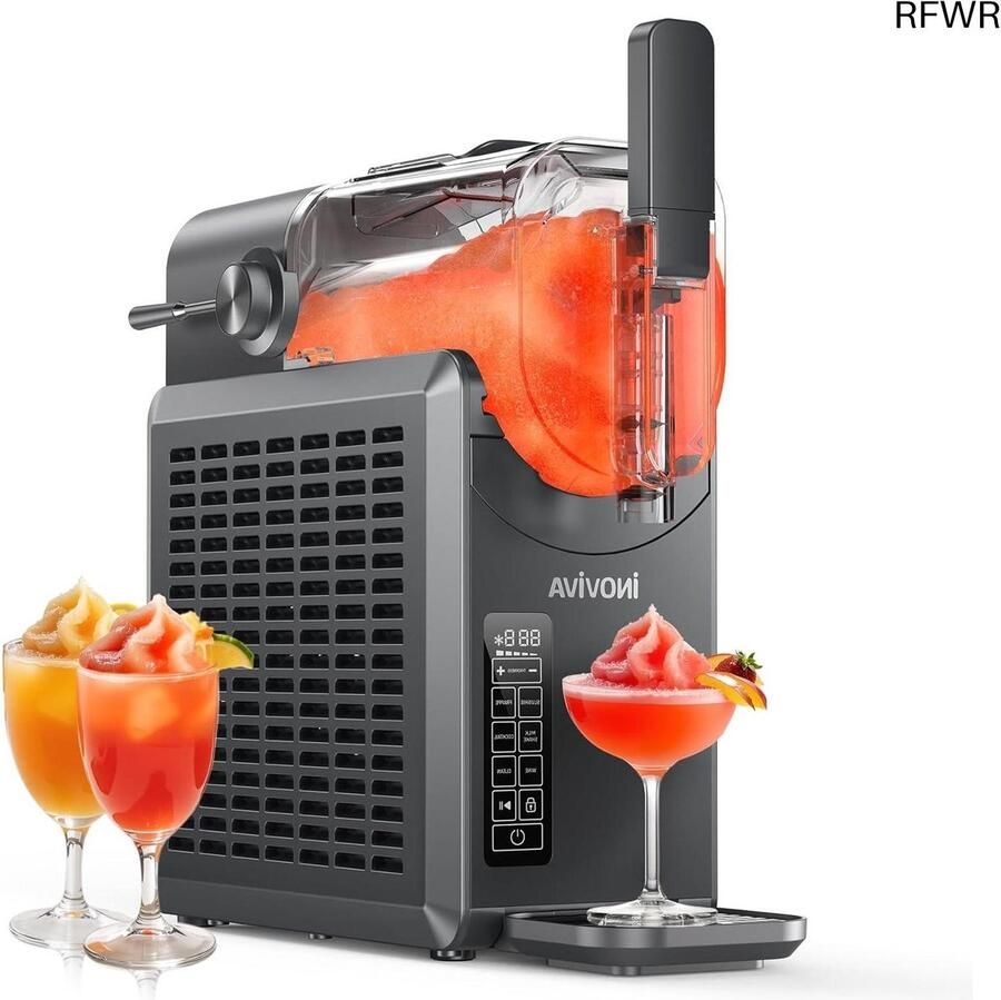 RFWR Slushie machine voor thuis zonder ijs 64 oz zelfreinigend professionele drankenmaker met 5 programma's