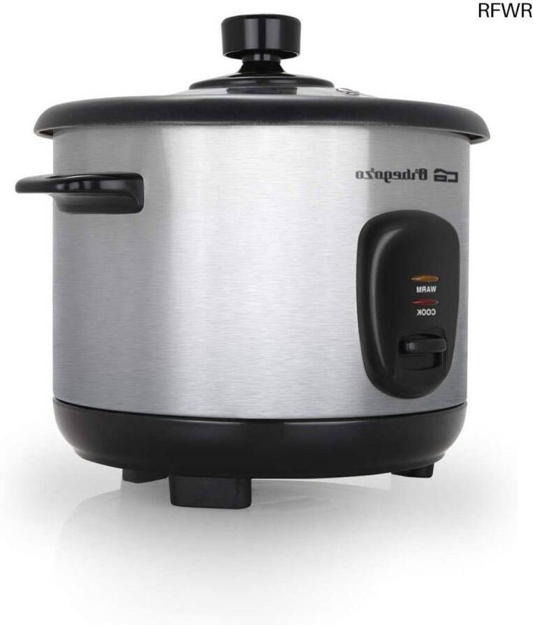 RFWR Rijstkoker en Stoompan 1 Liter Roestvrij Staal Automatische Uitschakeling Droogkookbeveiliging en Warmhoudfunctie