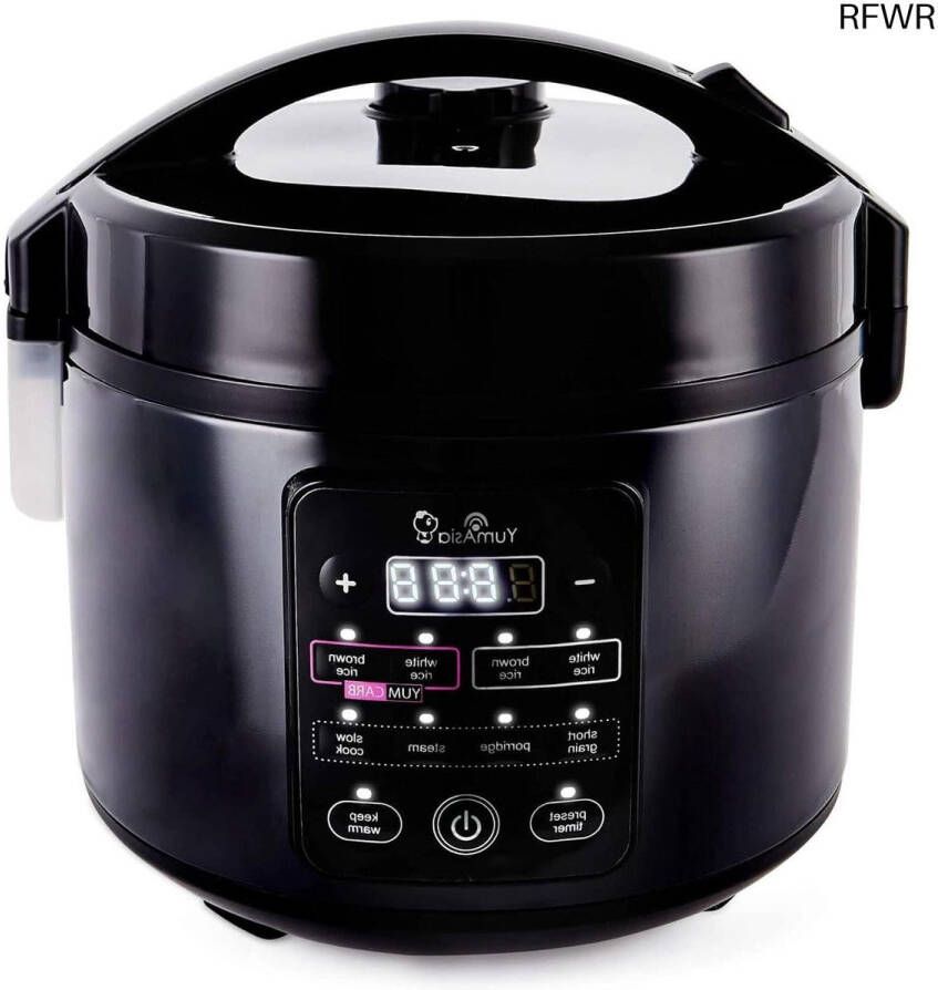 RFWR Rijstkoker met keramische schaal en Fuzzy-logica 5 kopjes 5 rijstkookfuncties en multi-kookmogelijkheden