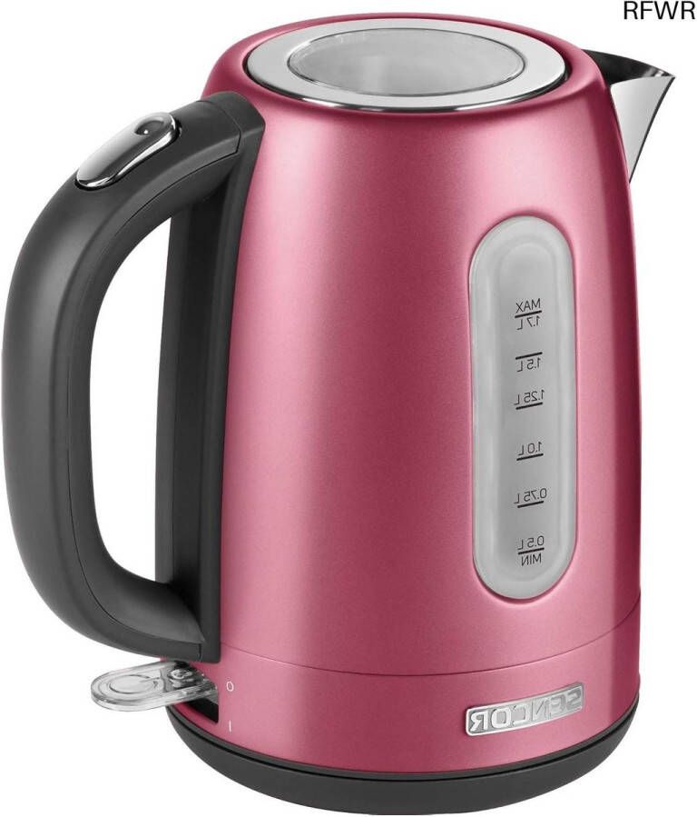 RFWR Roestvrijstalen waterkoker 1.7L met afneembaar filter en automatische uitschakeling