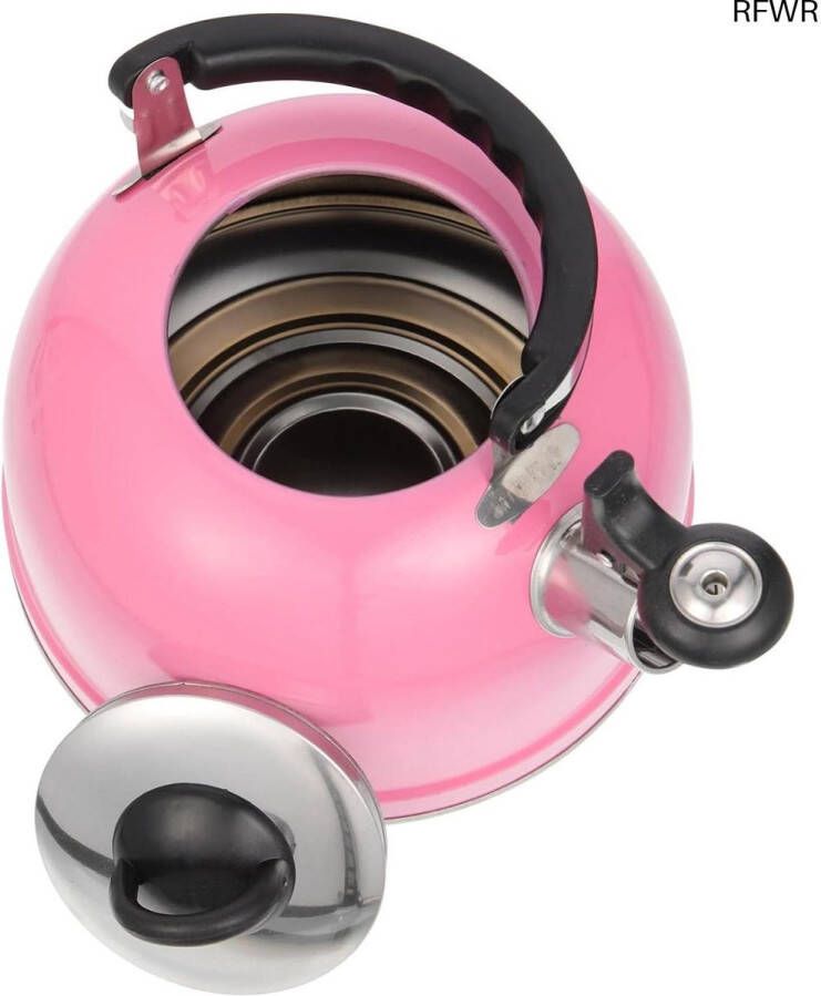 RFWR Roestvrijstalen Waterkoker met Fluit en Ergonomisch Handvat – Perfect voor Inductie en Gasfornuizen