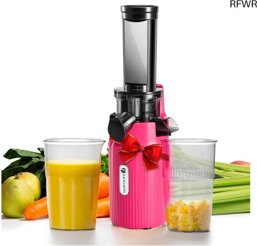 RFWR Slow Juicer met lage snelheid van 60 tpm Compacte sapcentrifuge voor vers gezond sap
