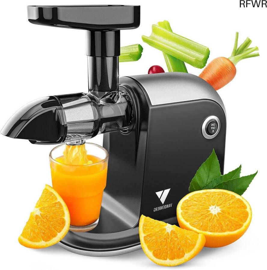 RFWR Slow Juicer Winnaar sapcentrifuge test voor groenten en fruit Vitaminebehoudende elektrische sapcentrifuge met omkeerfunctie