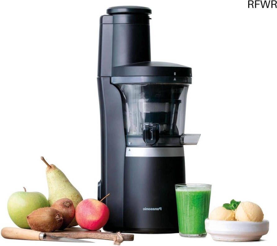 RFWR Slowjuicer Roestvrij Staal 150 W Matzwart Hoge Sapopbrengst en Gezonde Sappen