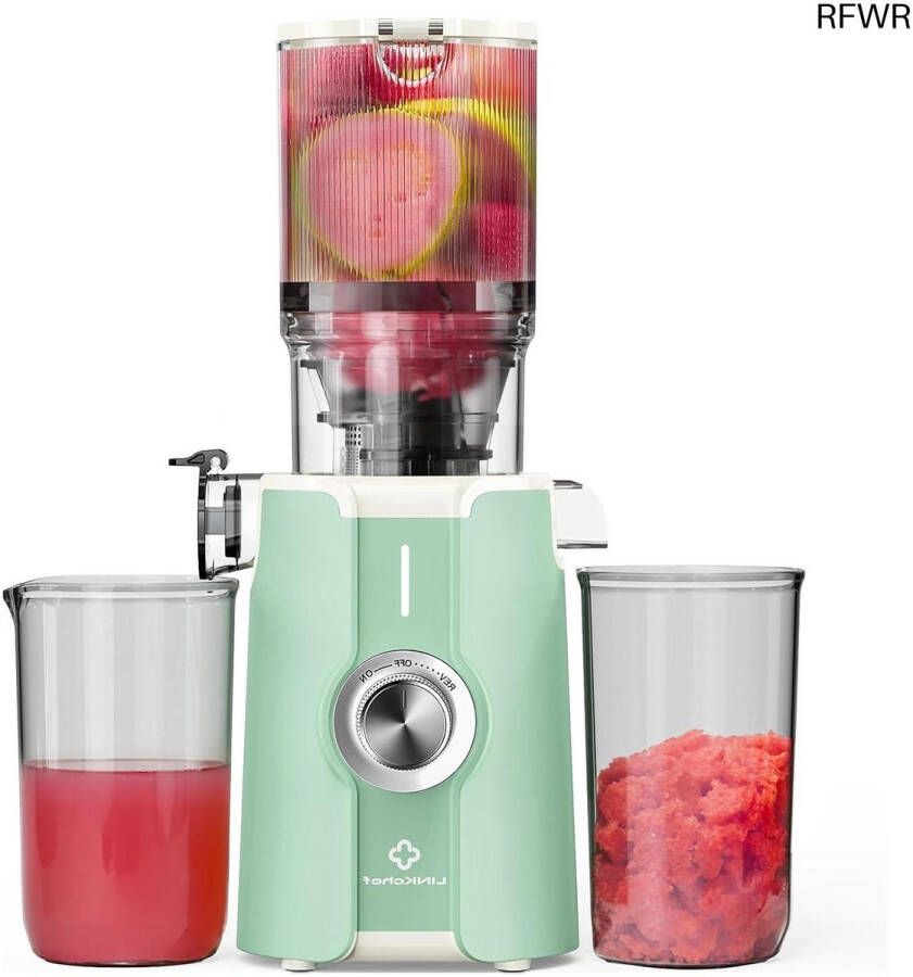 RFWR Snelreinigende sapcentrifuge voor groente en fruit Koudpers technologie met 1 2 liter capaciteit