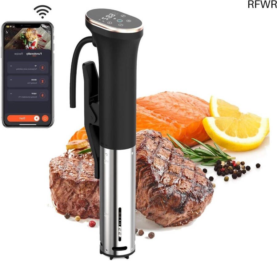 RFWR Sous Vide Machine met Wifi Connectiviteit en Temperatuurregeling 1100W Circulator voor Gezond Koken