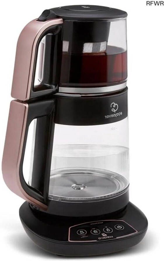 RFWR Sprekende Theepot en Waterkoker 1700 Watt 1 5 Liter met Automatische Warmhoudfunctie en Roestvrijstalen Behuizing