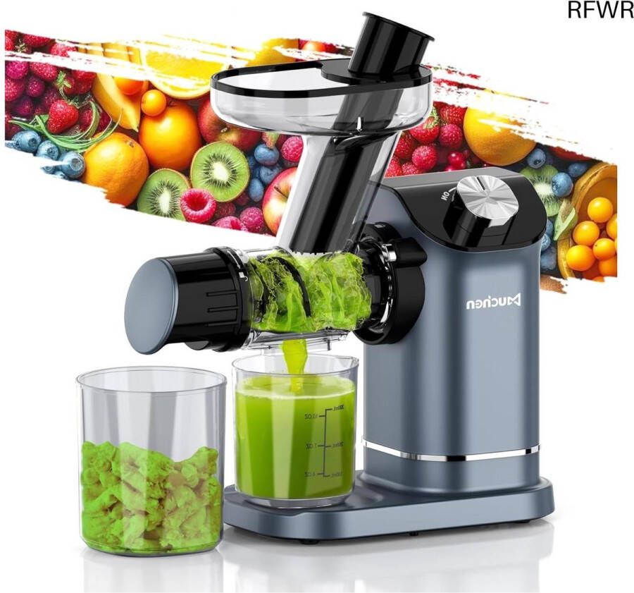 RFWR Stille Slow Juicer voor Groenten en Fruit met Hoge Sapopbrengst – 150W